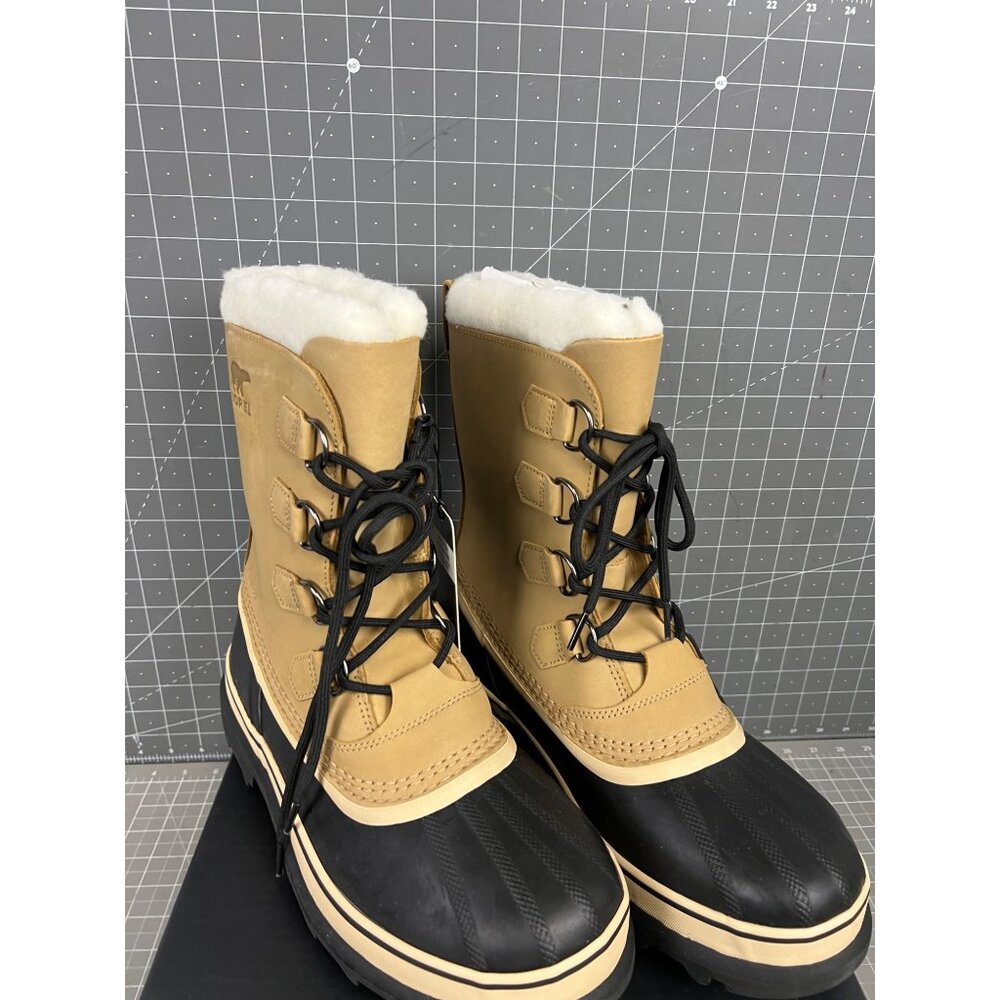 SOREL Caribou Men's Waterproof Boot Size 9 - Tan Insulated NEW - Picture 2 of 10